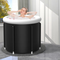 Portable Inflatable Ice Bath Tub for Athletes - Foldable Large Capacity Cold Plunge Barrel