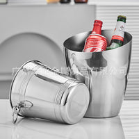 304 Stainless Steel Ice Bucket for Champagne and Wine, Large Capacity Bar Cooler