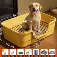Extra Large Dog Potty Training Toilet with High Fence Anti-Splash for Small to Medium Dogs