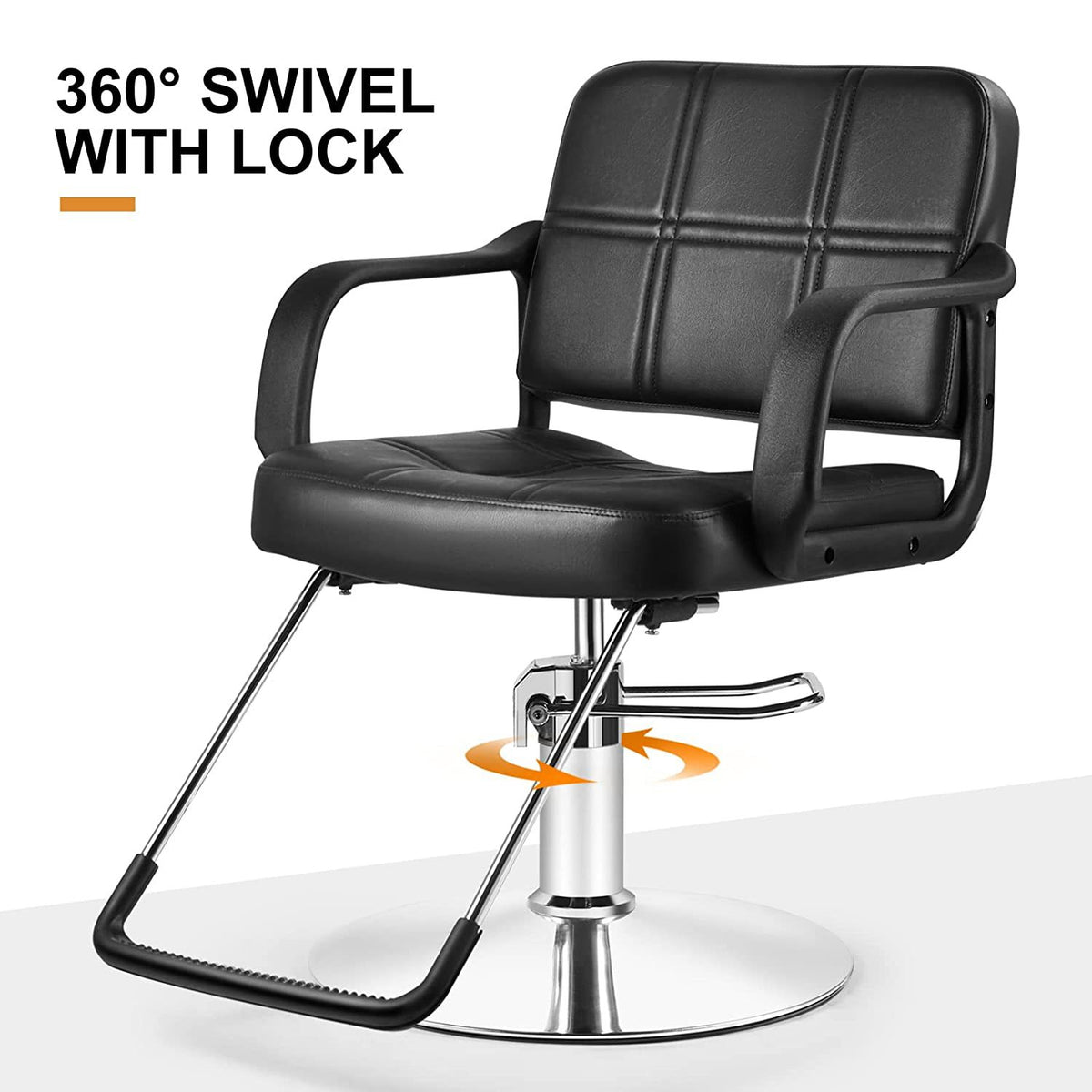 Hydraulic Reclining Barber Chair for Salon, Tattoo, and Hair Stylists