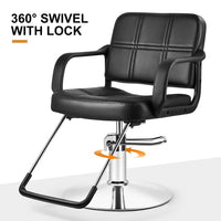 Hydraulic Reclining Barber Chair for Salon, Tattoo, and Hair Stylists