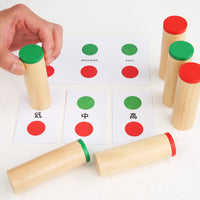 Montessori Wooden Sound Cylinders Auditory Sensory Educational Toy for Kids