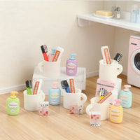 Miniature Dollhouse Bathroom Accessories Set - Toothbrush, Toothpaste, and Shower Gel for Micro Landscape Decor