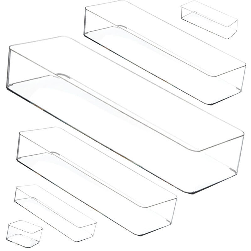 Clear Acrylic Narrow Rectangular Organizer for Desk, Vanity, Kitchen - Multi-purpose Storage Box