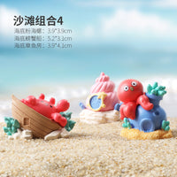 Aquarium Decoration Kit with Artificial Coral, Miniature Landscape Ornaments, and Submersible Plants