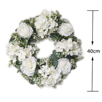 Artificial Daisy Eucalyptus Wreath for Spring Easter Door Decor