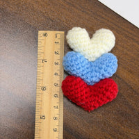 Handmade Crocheted Heart Keychain Plush Pendant for Bags & Accessories