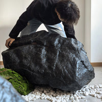 Artificial Black Mountain Rock Garden Ornament for Outdoor Landscape Decoration