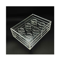 3-Layer Clear Acrylic Eyelash Extension Storage Box Dustproof Organizer