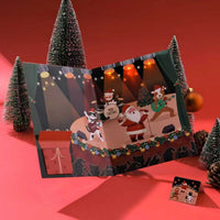 Musical Rock Band Christmas Birthday Greeting Card with Lights, Creative Stage Gift