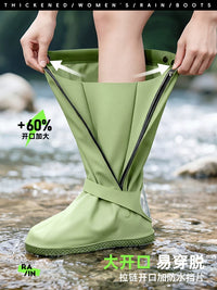 Waterproof Non-Slip Reusable Rain Shoe Covers for Women - Thickened Wear-Resistant Outdoor Boot Protectors