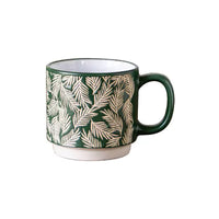 Vintage Embossed Glass Milk Coffee Dessert Cup Set
