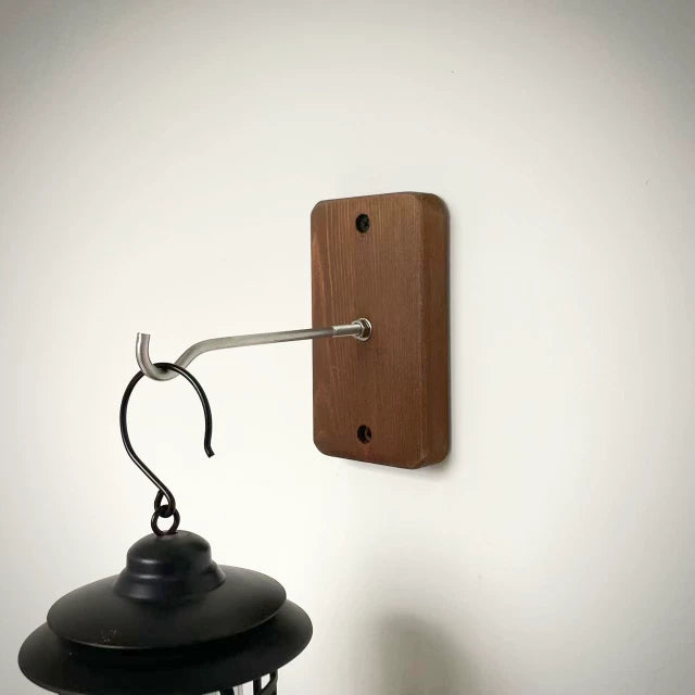 Wooden Wind Chime Wall Mount Hanger Hooks - No-Drill Adhesive for Outdoor Balcony Decor