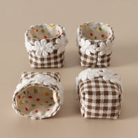1:12 Dollhouse Miniature Fabric Storage Basket Model