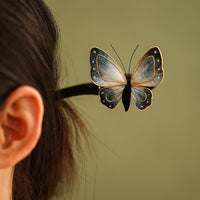 Handmade Silk Velvet Butterfly Brooch Hairpin Set