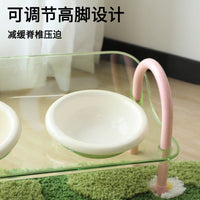 Elevated Ceramic Pet Bowls with Stand for Cats and Small Dogs, Anti-Vomit and Spill-Proof Food Water Feeder