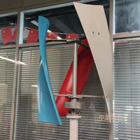 Vertical Axis Wind Turbine Generator with 3 Blades and Controller for Home Use, Low Start-Up Wind Speed