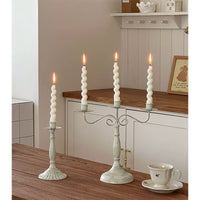 Vintage European Wrought Iron Candelabra for Table Decor