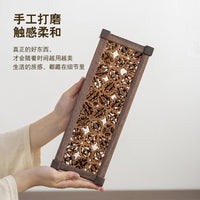 North American Walnut Wood Display Shelf for Tea Sets and Collectibles