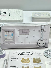 Star Pencil Case High-Value Stain-Resistant Waterproof Ins Style Student Girl Pencil Stationery Box Niche Advanced Feel