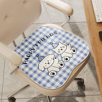Summer Ice Silk Cooling Seat Cushion for Office Chair, Breathable Non-slip Cartoon Design