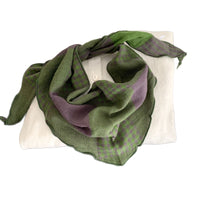 Vintage Cotton Linen Plaid Triangle Scarf Double-Sided Neck Protection Windproof Shawl Headscarf