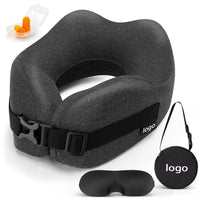 Memory Foam U-Shaped Ergonomic Travel Neck Pillow for Napping and Support
