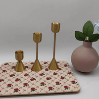 European Style Metal Candlestick Holders for Dining Table Wedding Decor, Set of 3