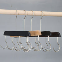 Multi-functional Wooden Hanger with Hooks for Belts, Scarves, Pants, and Bags