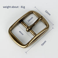 Men's Solid Brass 4cm Belt Buckle Vintage Pin Buckle