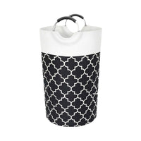 Large Capacity Foldable Laundry Hamper with Aluminum Handles, Collapsible Dirty Clothes Basket for Storage