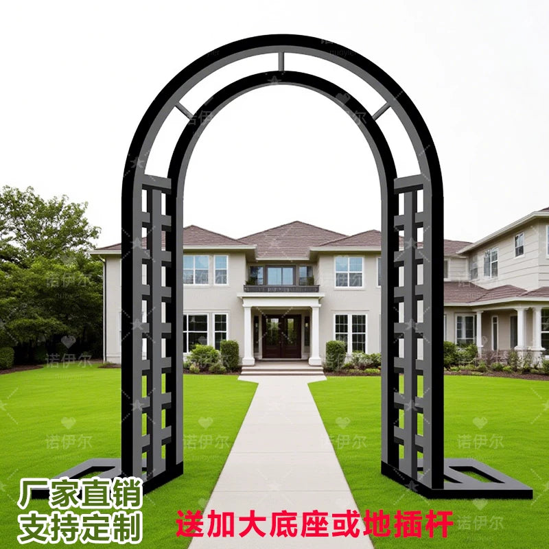 Garden Arch Trellis for Climbing Plants, Heavy Duty Metal Pergola for Outdoor Yard & Patio