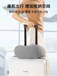 Breathable Cotton U-Shaped Travel Pillow with Storage Bag, Soft Neck Support for Budget Airlines