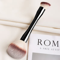 Dual-Ended Loose Powder & Contour Brush - Soft Bristle Setting Powder & Shading Brush for Face