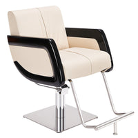 Modern Fiberglass Hydraulic Barber Chair for Salon, Adjustable Swivel Styling Chair