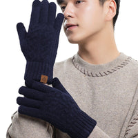 Winter Knit Thermal Gloves for Men & Women, Touchscreen Compatible, Windproof for Outdoor Cycling