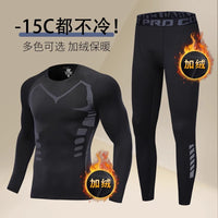 Men's Thermal Underwear Set, Fleece Lined Compression Base Layer for Winter Sports