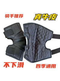 Leather Motorcycle Knee Pads for Outdoor Sports and Riding Protection