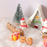 Christmas Dollhouse Miniature Snow Scene Decoration Set