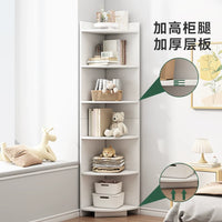 Corner Storage Cabinet Multi-layer Bookshelf Triangular Floor Shelf for Living Room Bedroom