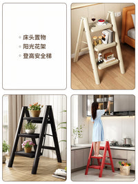 Folding Telescopic Ladder, Thickened Aluminum Alloy A-Frame Step Stool for Home and Indoor Use, Multi-functional Climbing Ladder