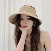 Women's Korean Style Sun Visor Hat for Outdoor Vacation and Sun Protection