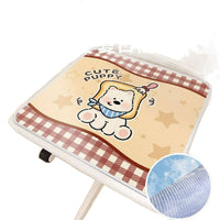 Cartoon Ice Silk Seat Cushion for Office and Home Chairs, Breathable and Non-slip