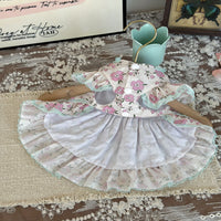 Handmade Floral Pet Dress for Small Dogs & Cats - Breathable Multi-Layered Skirt for Spring/Summer