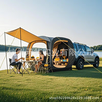 Instant Pop-Up Car Tailgate Tent with Awning for 2-4 Person Self-Driving Tours