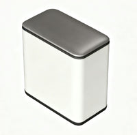 Press-Top Stainless Steel Trash Can with Lid for Home, Kitchen, Bathroom, Living Room