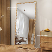 Nalance Irregular Cloud Wave Full Length Mirror for Dressing Room, Wall-Mounted or Freestanding