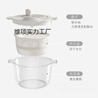 Manual Salad Spinner and Vegetable Dryer for Kitchen Use