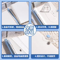 PVC Transparent Loose-Leaf Notebook with Soft Cover for Journaling and Notes