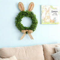 Easter Bunny Wreath Artificial Greenery Spring/Summer Front Door Decor